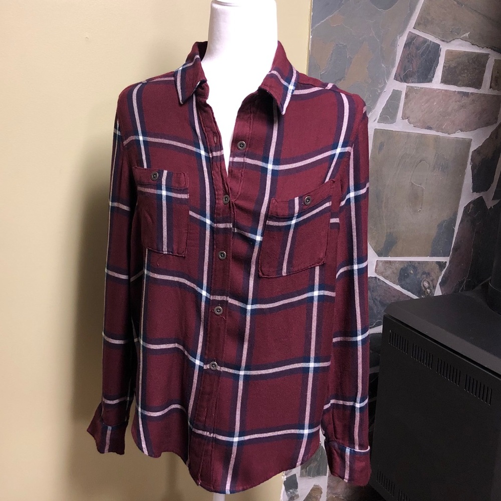 3/$20 Kendall & Kylie Collection Plaid Button Down